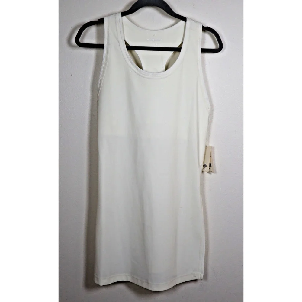 Tory Burch Tennis Dress Size  X-Large Ivory Performance Side Slit Raceback